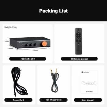Gambar produk Fosi Audio Preamplifier 3 Stage HPF Dual Channel Preamp with Remote - ZP3