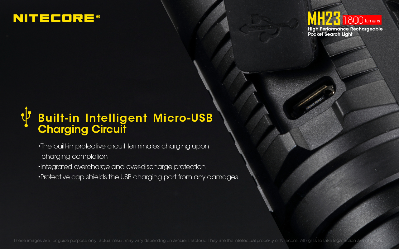 Gambar produk NITECORE Senter LED CREE XHP35 HD 1800 Lumens - MH23