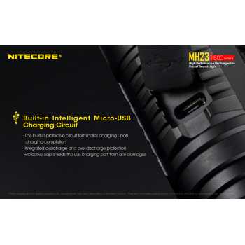 Gambar produk NITECORE Senter LED CREE XHP35 HD 1800 Lumens - MH23
