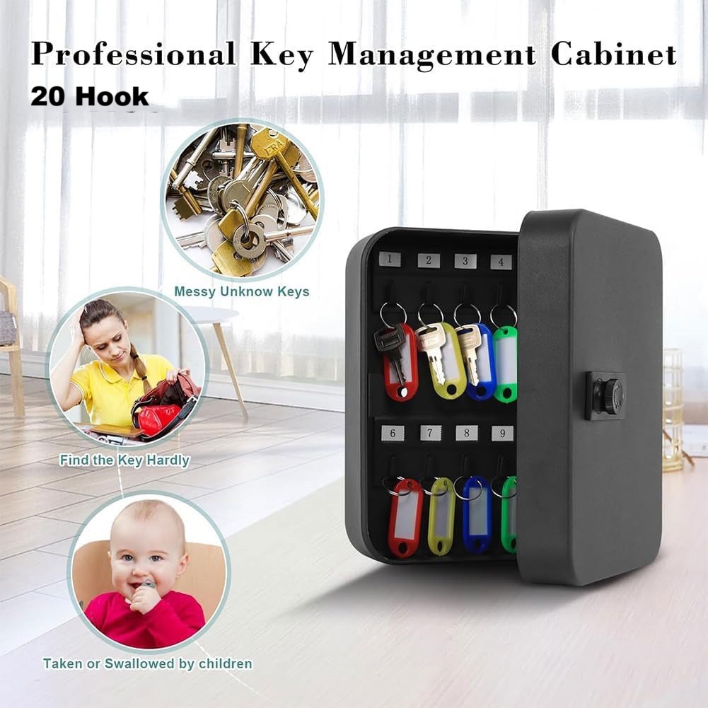 Gambar produk KDK Lemari Kunci Cabinet 20 Hook Key Box Wall Mounted with Code Lock - KD-20
