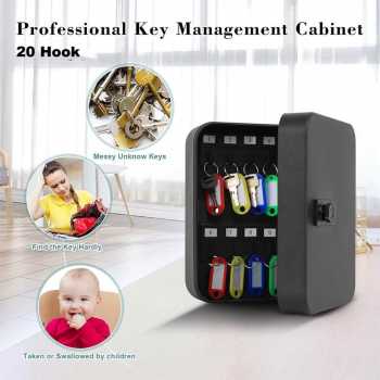 Gambar produk KDK Lemari Kunci Cabinet 20 Hook Key Box Wall Mounted with Code Lock - KD-20