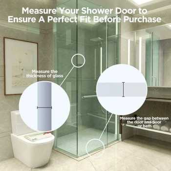 Gambar produk COOSTEE Seal Strip Penutup Celah Pintu Kaca Kamar Mandi PVC 50cm 6mm - C50