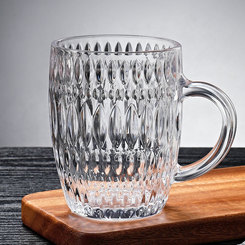 Gambar produk TREDO Gelas Mug Bir Sodium Calcium Glass Prickly Bark Pattern 570ml - T512