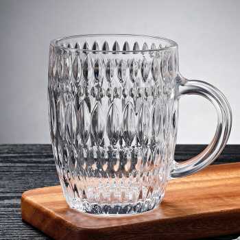 Gambar produk TREDO Gelas Mug Bir Sodium Calcium Glass Prickly Bark Pattern 570ml - T512