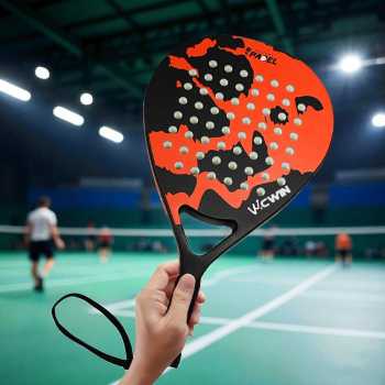Gambar produk CWIN Raket Padel Teardrop Carbon Glass Fiber 3.8cm Thickness 360g - 4003