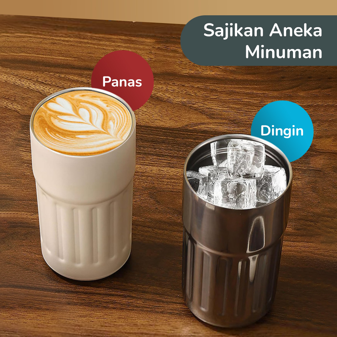 Gambar produk Muloo Botol Minum Tumbler Smart Display Stainless Steel 400ml - M45