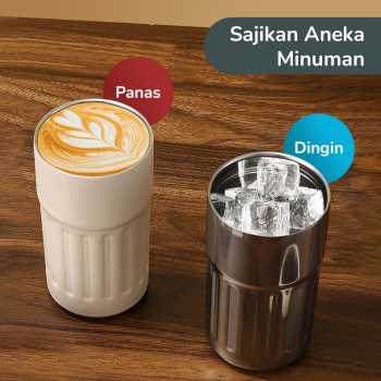 Gambar produk Muloo Botol Minum Tumbler Smart Display Stainless Steel 400ml - M45