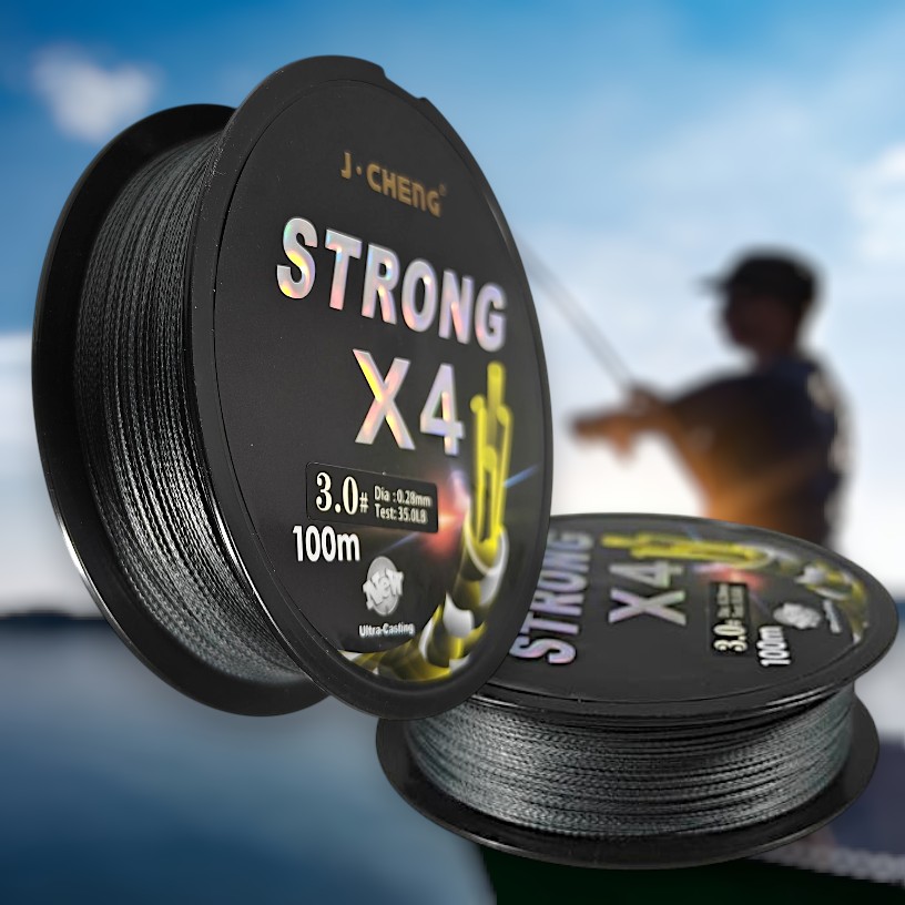 Gambar produk J-Cheng Senar Tali Pancing 4 Braided PE Fishing Line 100M 3.0 - JC4180