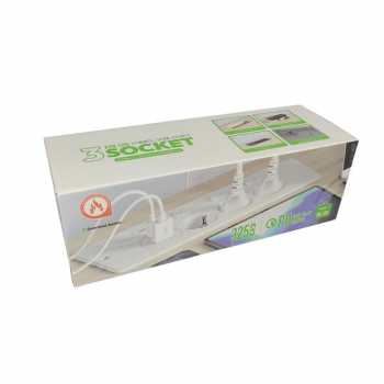 Gambar produk ANW Stop Kontak 3 Lubang Model Tanam USB EU Plug 250V 3250W 1.8M - BKL-E68