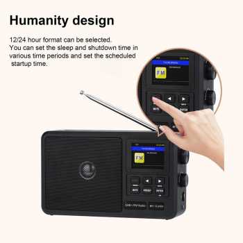 Gambar produk AGOAL Radio Digital Portable DAB FM Bluetooth Alarm with LCD Screen - CS-806