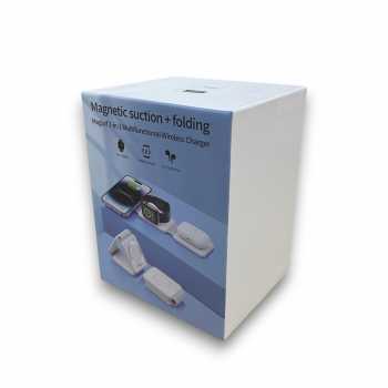 Gambar produk GEKEMAL Wireless Charger 3in1 Magnetic Stand Foldable iPhone Apple 15W - GK-15