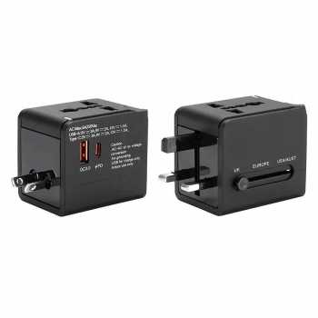 Gambar produk COKYI Travel Adaptor Universal Plug EU UK US/AUST 2.1A USB A USB C - C021