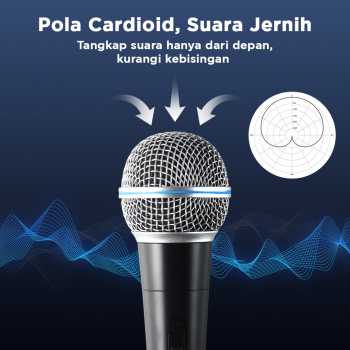 Gambar produk ARPENO Microphone Cardioid Dynamic Wired for Shure Karaoke BBOX - SM58