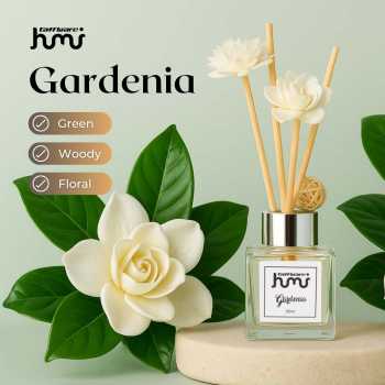 Gambar produk Taffware HUMI Pengharum Ruangan Reed Diffuser with Rattan Sticks 50ml Gardenia - DF-099