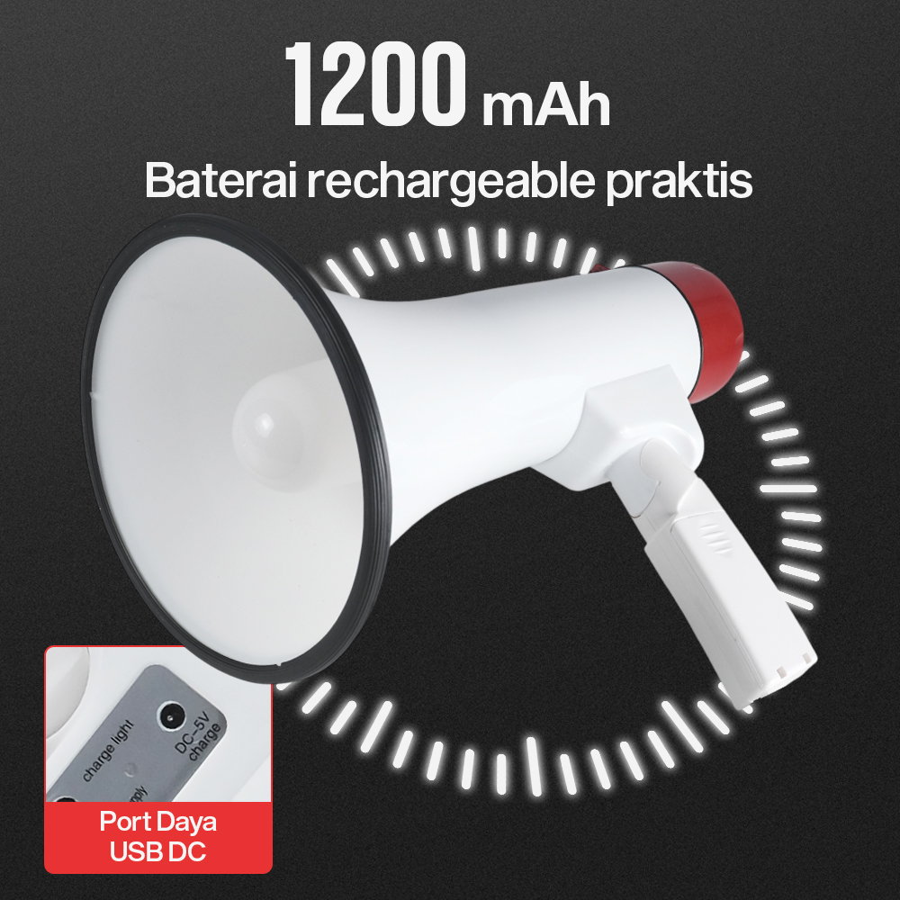 Gambar produk JACAR Toa Megaphone Bluetooth Multifunctional Shouter 50 W - 8099