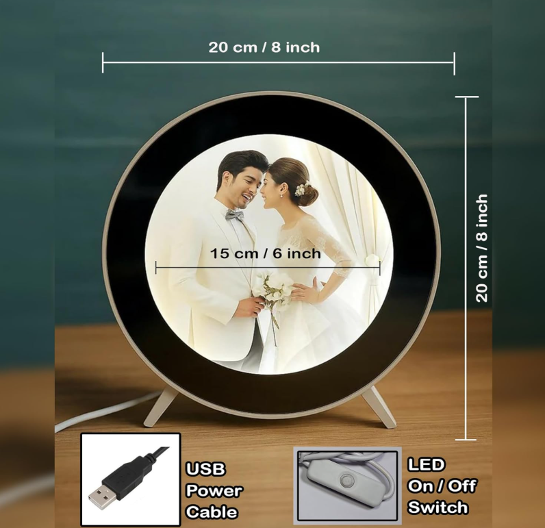 Gambar produk VENTURE Cermin Foto Magic Mirror Photo Frame LED with Stand - VN1