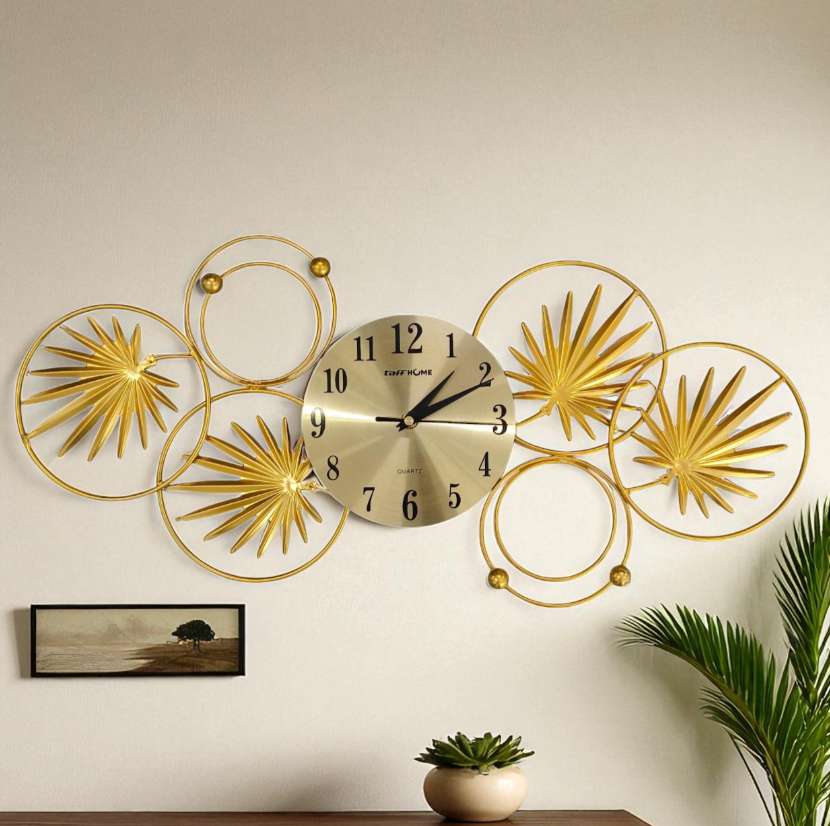 Gambar produk TaffHOME Jam Dinding Elegan European Style Iron Silent Movement 60cm - 29208J