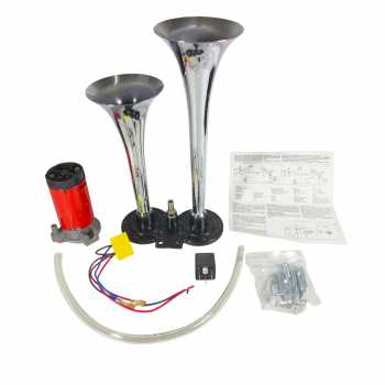 Gambar produk HEYVO Klakson Trompet Mobil Dual Air Horn 150dB 12V - LD201