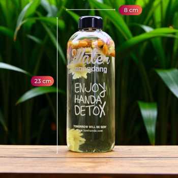 Gambar produk LAMHANDA Botol Minum Plastik Detox Infused Water Bottle BPA Free 1L - QWF236