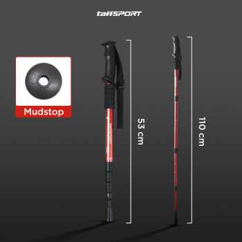 Gambar produk TaffSPORT Tongkat Hiking Telescopic Trekking Pole Aluminium 110cm - X-110