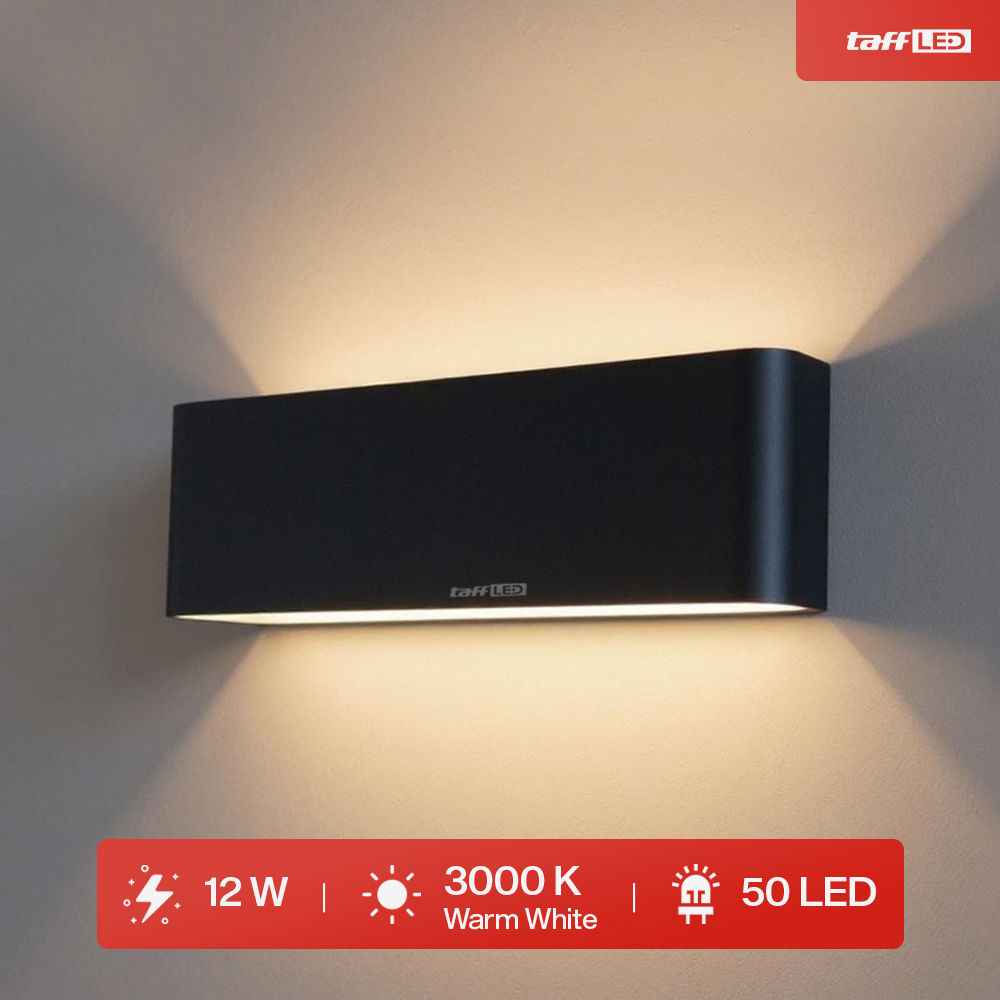 Gambar produk TaffLED Lampu Dinding Hias Minimalis LED Wall Lamp Aluminium 12W Warm White - B1001