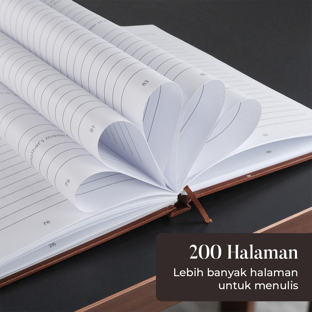 Gambar produk BOKME Buku Jurnal Leather Journal Personalized Father Guided Notebook - BK3