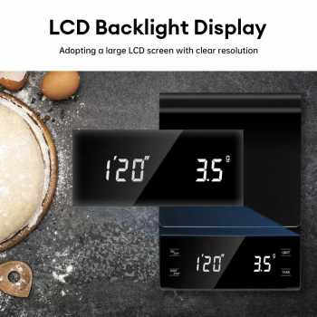 Gambar produk SCALI Timbangan Kopi Digital Timer Coffee Scale Rechargeable 3kg 0.1g - S3000