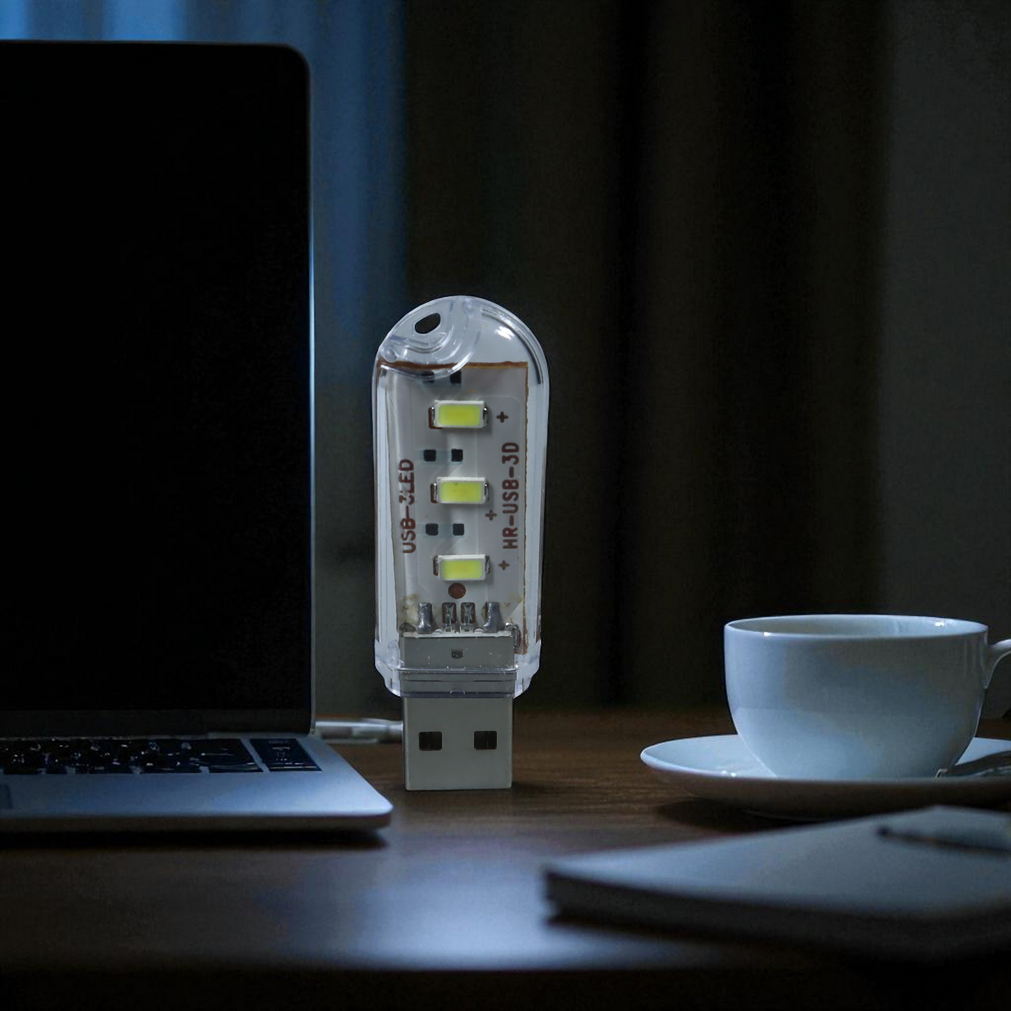 Gambar produk ASMTLED Lampu Baca Mini 3 LED USB Portable SMD5730 0.6W 5V Cool White - ASM5730