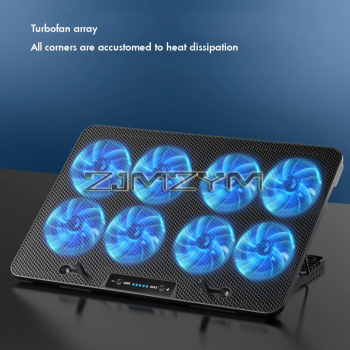Gambar produk ZJMZYM Cooling Pad Laptop Gaming Kipas Pendingin 8 Fan 15.6 Inch - LG2010