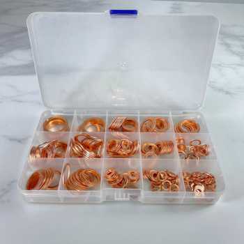 Gambar produk Lissony Ring Baut Gasket Bolt and Nut Flat Ring Tembaga M5-M20 280 PCS - L2280