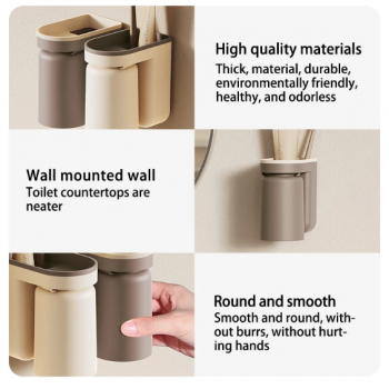 Gambar produk SAYYO Rak Sikat Gigi dan Gelas Toothbrush Storage Cup Rack Holder - G1806
