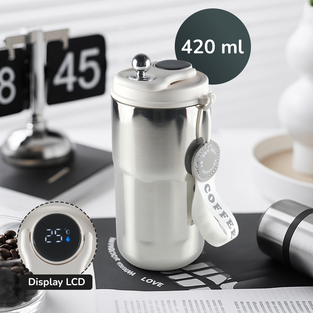 Gambar produk YAMS Botol Minum Termos Tumbler Suhu LCD Display Stainless Steel 420ml - HC-451