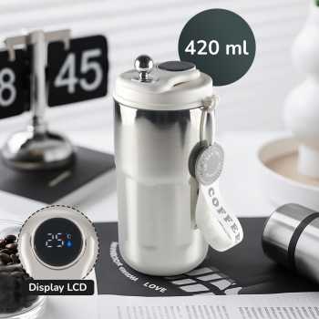 YAMS Botol Minum Termos Tumbler Suhu LCD Display Stainless Steel 420ml - HC-451