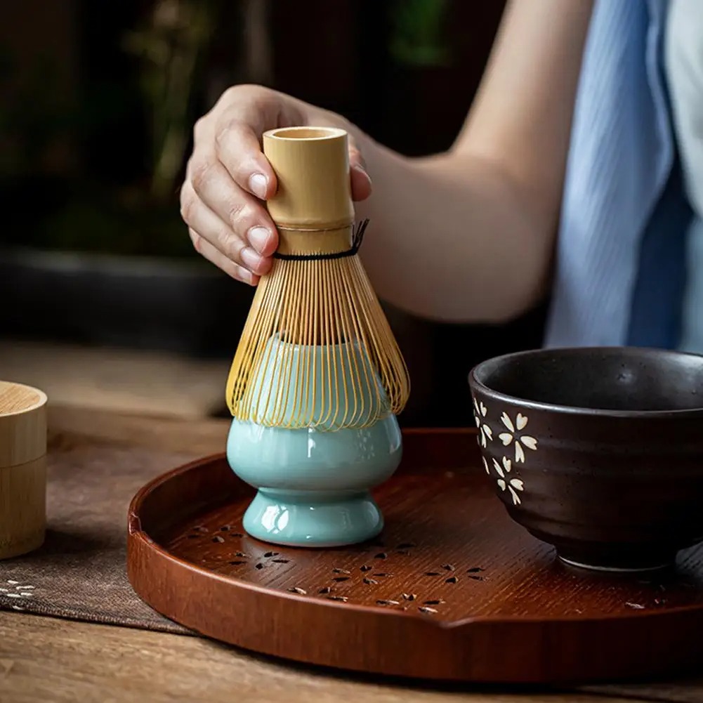 Gambar produk Baiben Li Chasen Bamboo Whisk Matcha Pengaduk Teh Jepang 56 Tangkai - B58