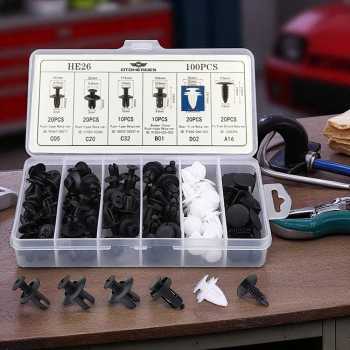 OTOHEROES Klip Kancing Mobil Baut Rivet Clip Trim Panel 100 PCS - HE26