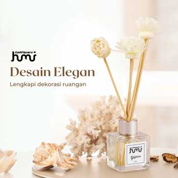 Gambar produk Taffware HUMI Pengharum Ruangan Reed Diffuser with Rattan Sticks 50ml Gardenia - DF-099