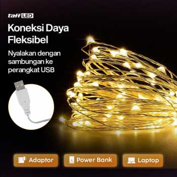 Gambar produk TaffLED Lampu Hias String Lights Waterproof USB Power 50 LED 5M - SZ