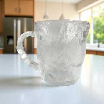 Rouge Gelas Teh Heat Resistant Tea Cup Glacier Hammer Pattern 270ml - INU147