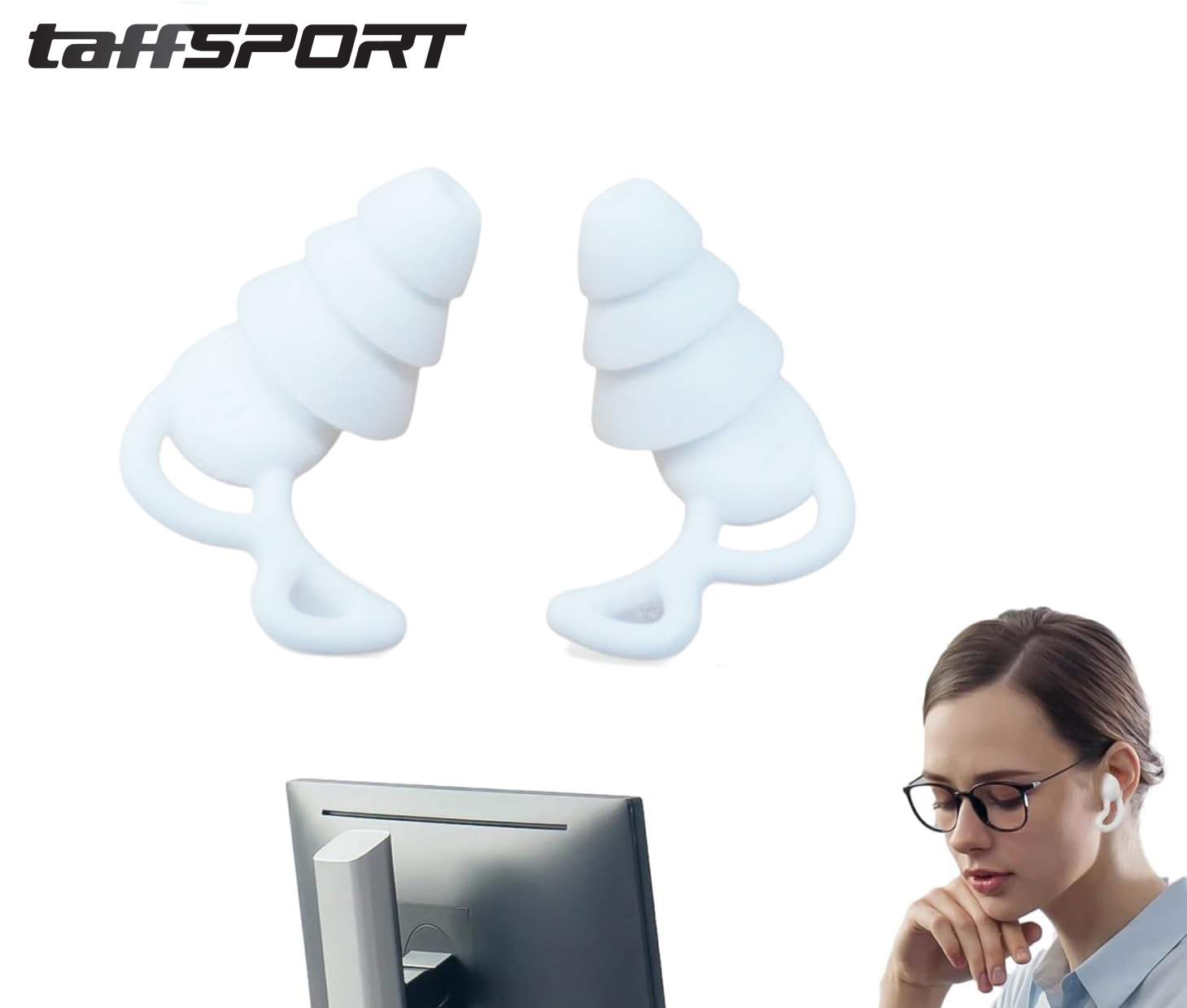 Gambar produk TaffSPORT Penutup Telinga Earplug Noise Reduction 3 Layer - VO70