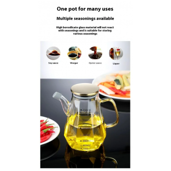 Gambar produk FMA Botol Minyak Borosilicate Glass Oil Pot Leakproof Heat-Resistant 700ml - FM-3PL