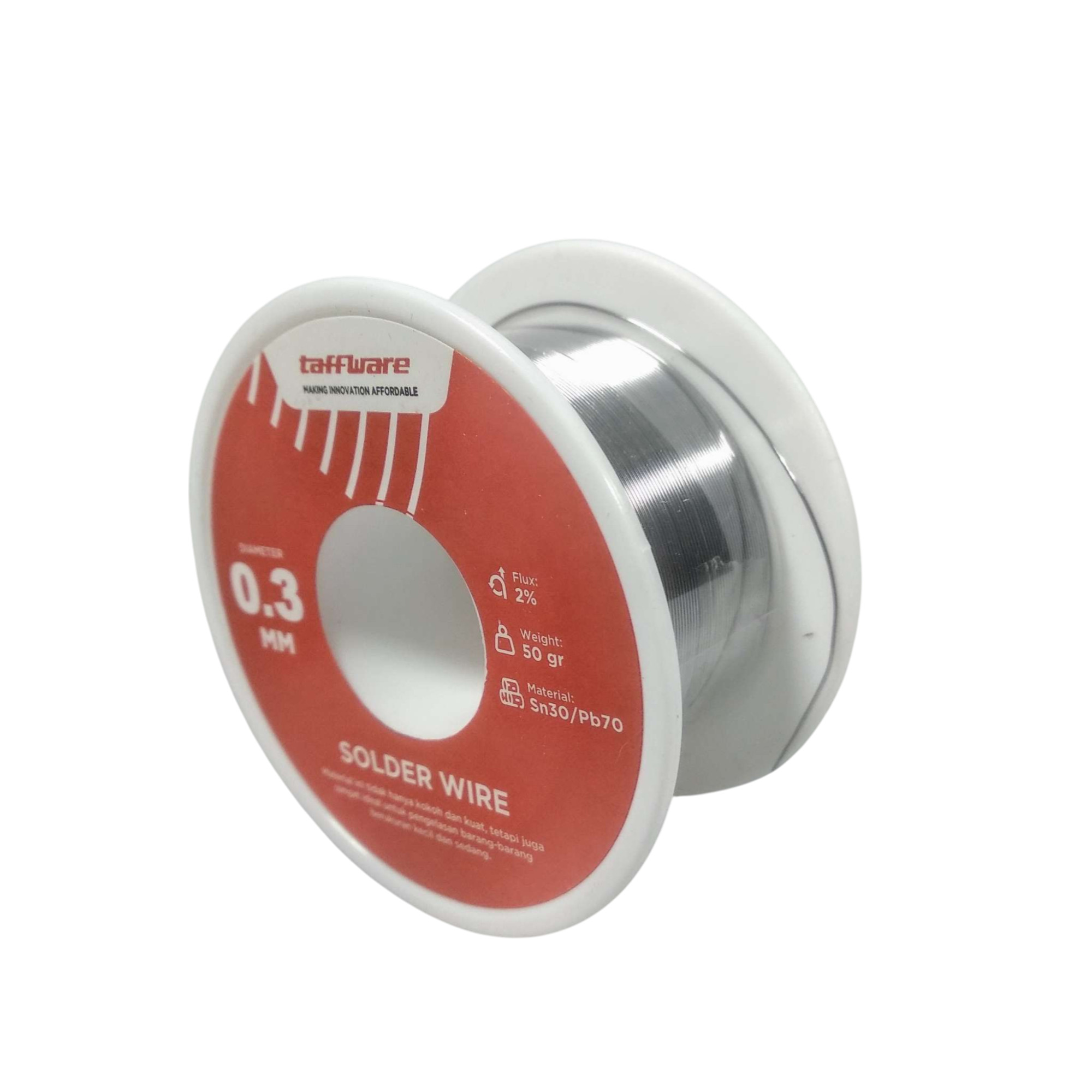 Gambar produk Taffware Kawat Timah Solder Tin Lead Sn30/Pb70 0.3mm 50g