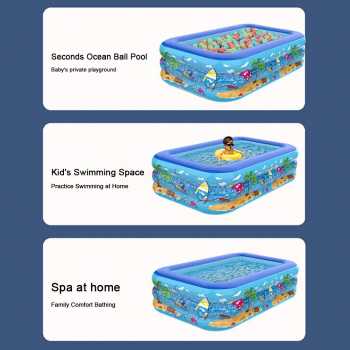 Gambar produk Intime Kolam Baby Bath Bathtub Portable Inflatable 118 x 87 x 35 cm - INU152