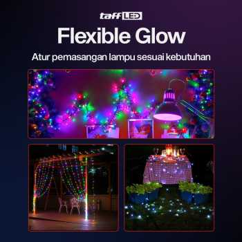 Gambar produk TaffLED Lampu Hias String Lights Solar Power Waterproof 100 LED RGB - YY-3210