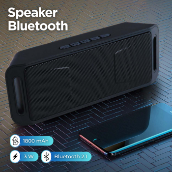 Gambar produk Yinew Speaker Bluetooth Portable Megabass Stereo A2DP 3W - SC-208