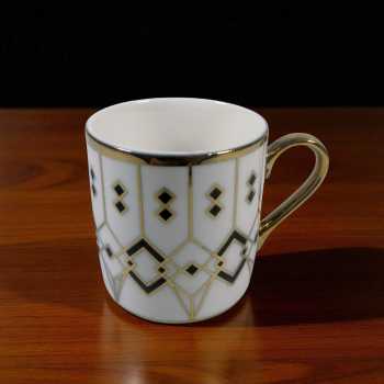 Gambar produk ONLYJIA Set Cangkir Kopi Keramik 6in1 Plated Pattern Coffee Cup 90ml Geometric Tapestry - DW3355