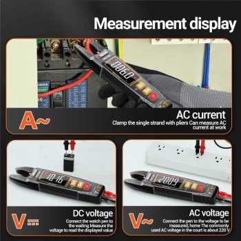 Gambar produk ANENG Clamp Meter Digital Multimeter Multitester VA Screen 1250mAh - PN130