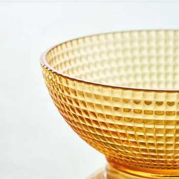 Gambar produk QIDIAN Mangkok Kaca Borosilicate Glass Thousand Star Salad Bowl 400ml - Q400
