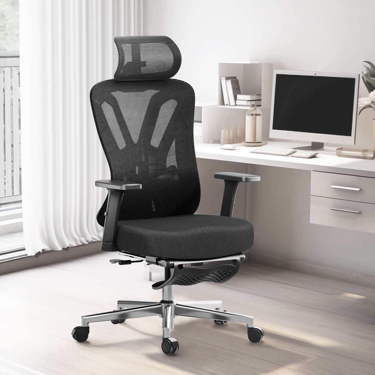 Gambar produk HBADA Kursi Kantor Office Chair 2D Lumbar Support with Footrest - P5