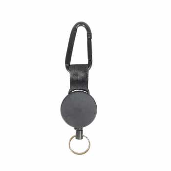 Gambar produk QOONG Gantungan Kunci Retractable Carabiner Steel Wire - H24