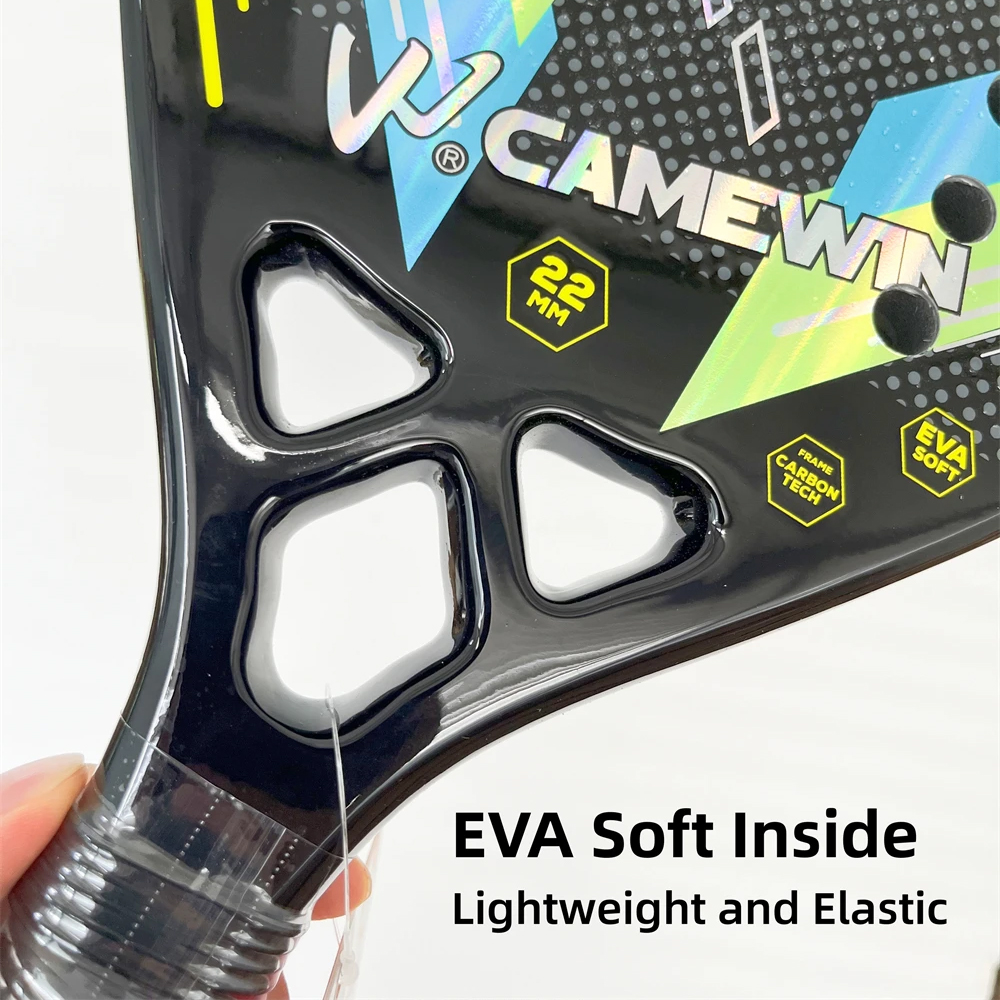 Gambar produk CAMEWIN Raket Padel Round 3K Carbon Fiber 2.2cm Thickness 320g - 4009